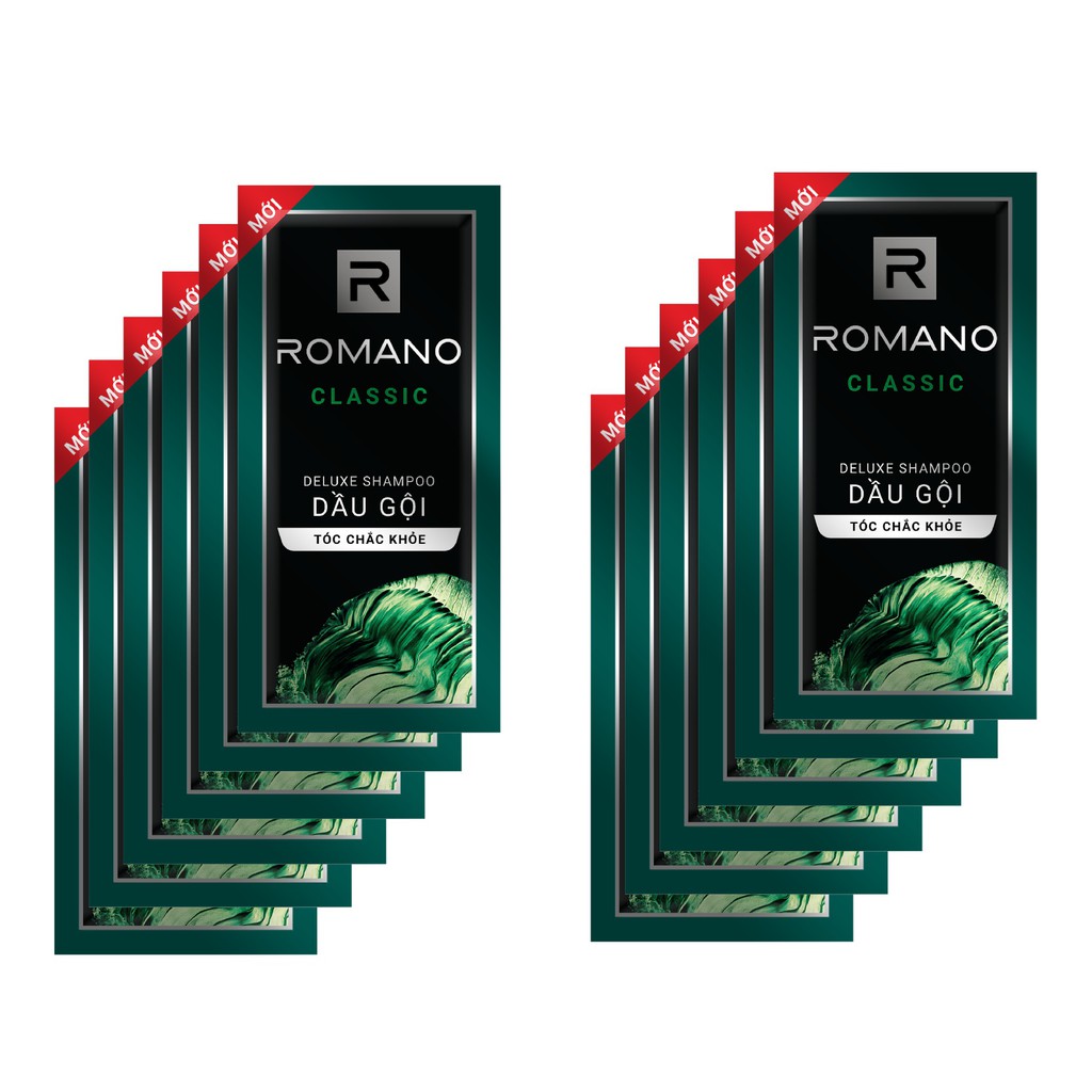 [GIFT] Dây 12 gói dầu gội Romano Classic 5g/gói